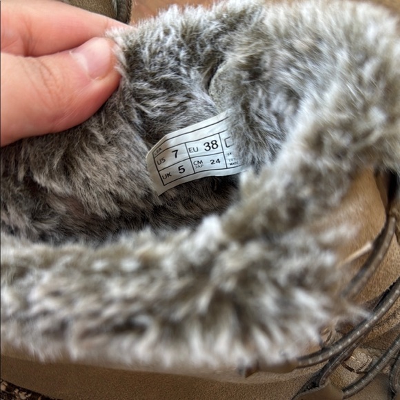 Hey Dude Gray Fur-Lined Ankle Boots, Women’s 7 - Picture 5 of 6